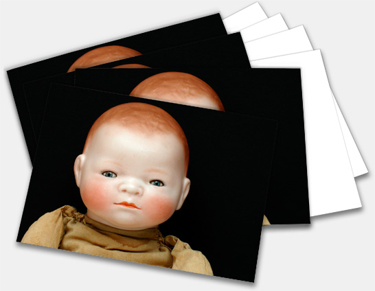 Bye-Lo doll note cards, greeting cards featuring classic antique and collectible dolls at http://www.collectornet.net/cards/dolls/