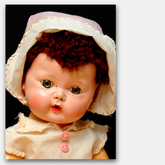 Note cards featuring Tiny Tears and other classic antique and collectible dolls at http://www.collectornet.net/cards/dolls