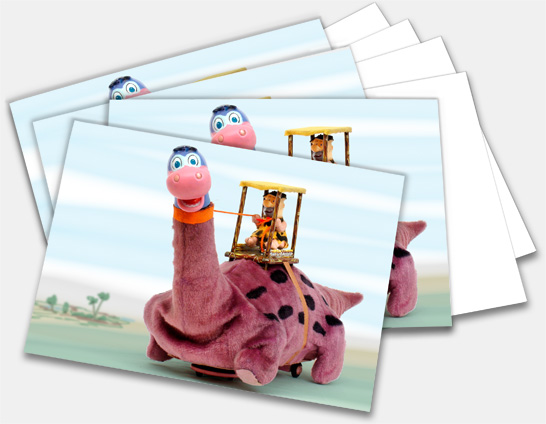 Note Cards, Greeting Cards featuring vintage antique made in Japan battery operated Dino the Dinosaur from The Flintstones
