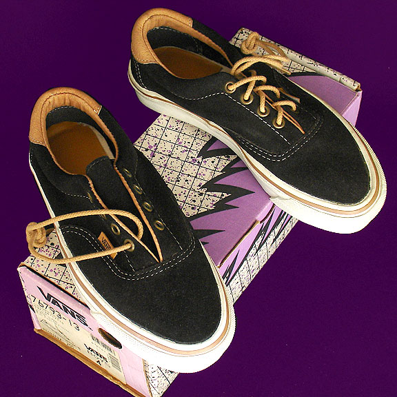 Vintage American-made Vans black suede shoes for sale at http://www.collectornet.net/shoes