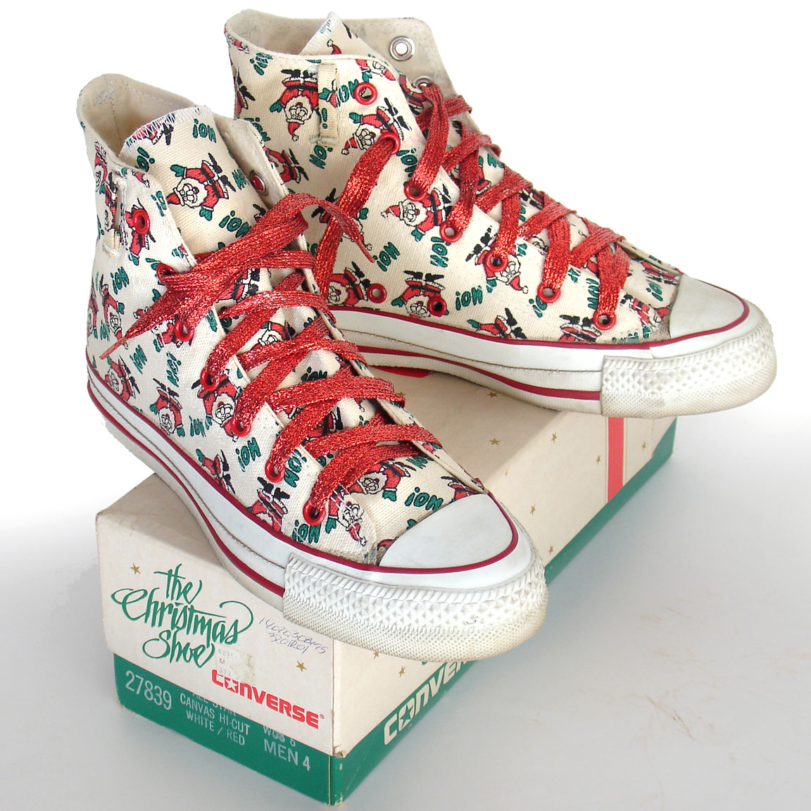 Vintage American-made Converse All Star Chuck Taylor Christmas shoes for sale at http://www.collectornet.net/shoes