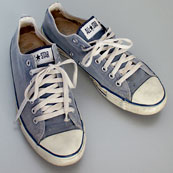 Vintage American-made Converse All Star Chuck Taylor navy blue shoes for sale at http://www.collectornet.net/shoes
