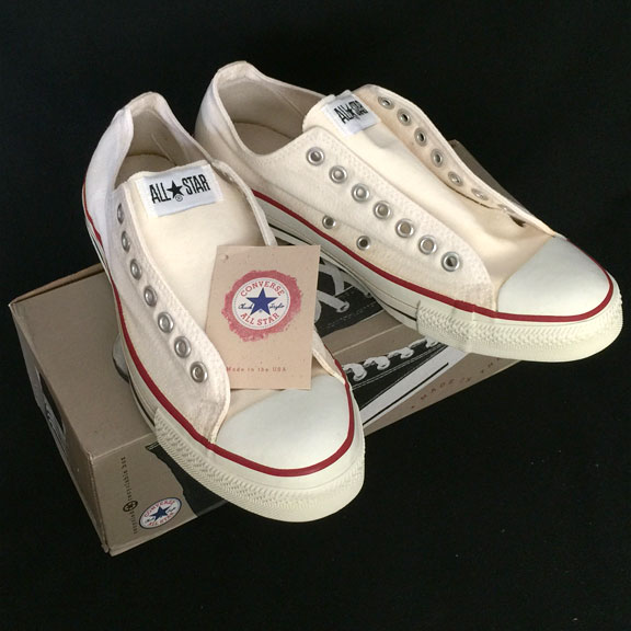 Vintage American-made Converse All Star Chuck Taylor white shoes for sale at http://www.collectornet.net/shoes