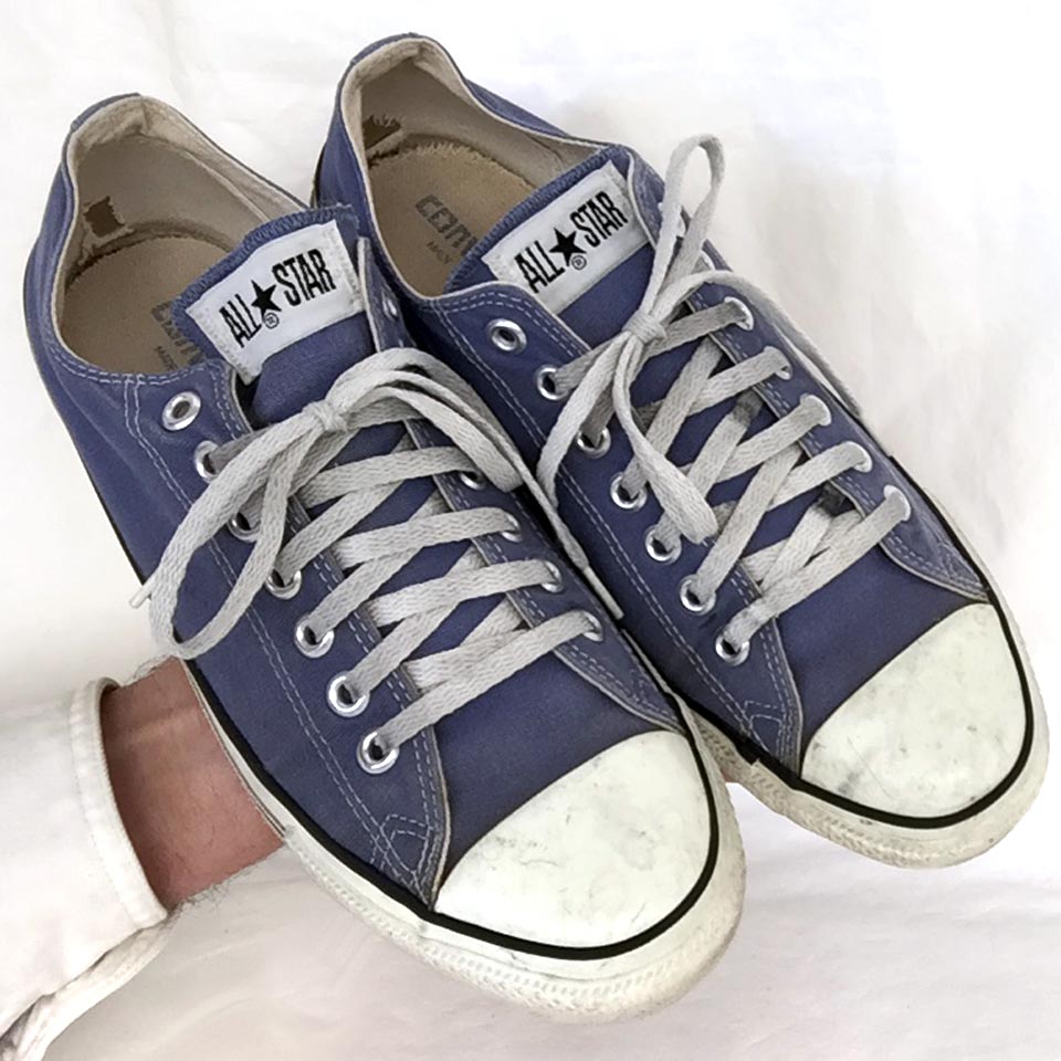 Vintage American-made Converse All Star Chuck Taylor blue shoes for sale at http://www.collectornet.net/shoes